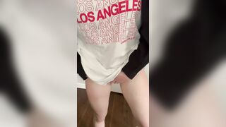 First time diaper in public, leaking in dressing room