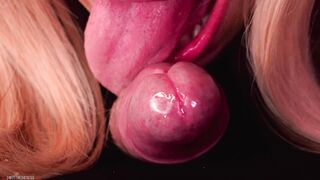 POV CLOSE UP: Sensual Tongue MASSAGE your COCK and Makes You CUM so HARD! Best DICK Licking ASMR