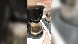 Hotel coffee pot pee and brew