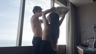 Fucking hard in a hotel, I hope my boyfriend never sees this video