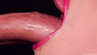 CLOSE UP: BEST UPSIDE DOWN Sloppy BLOWJOB EVER! Sensual Throat FUCK! CUMSHOT in MOUTH! HOTTEST ASMR