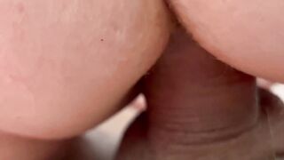 Pussy and Anal Plug Play and fuck in close up perspective