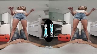 WETVR Lila Love Climbs On Handyman Dick In VR Porn