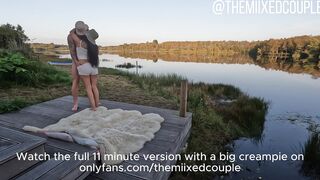 ROMANTIC REAL AMATEUR COUPLE OUTDOOR SEX BY LAKE / DANSK PORNO (PREVIEW)