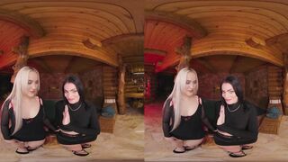 Teen Hotties Clara Mia and Nikki Hill Share You In A Threesome VR Porn