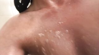 Soapy pierced tits