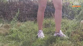 Sexy Milf piss in the forest. Сlose up pussy. Pissing (732)
