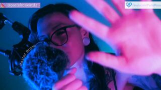 SFW ASMR Soothing Tracing - PASTEL ROSIE Triggering Mouth Sounds - Geeky Fansly Egirl SoftRosieASMR