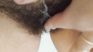 HAIRY PUSSY ALL IN SPERM AND GOLDEN RAIN