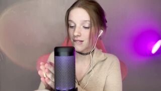 ASMR VULGAR GIRL WITH FRECKLES PLAYS WITH A CONDOM IN HER MOUTH wet sound (brunette with freckles)