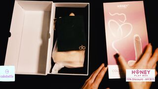 Curios wife ????????‍♀️ does ASMR unboxing of Honey Play Box Colter Dildo by cakebattle