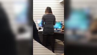 Siria seduces the computer technician in the office (Italian dialogue) - Full video on Onlyfans