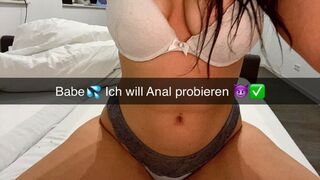 Boyfriend cheats on his girlfriend on snapchat with her best friend and creampied her in the ass