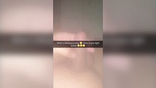 Naughty wife loves to cheat on her husband on snapchat with a young man with a big thick dick