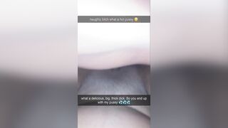 Leaked Snapchat of 19 year old cheating slut to cuckold with creampie