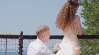 ULTRAFILMS Very horny redhead girl Sofilie fucking her lover outdoors
