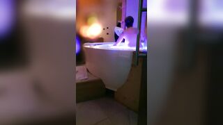 Blowjob in the whirlpool of a public spa