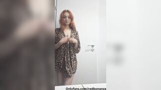 Petite redhead teen teasing u with her body and toy