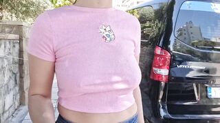 I flash my breasts while walking in public