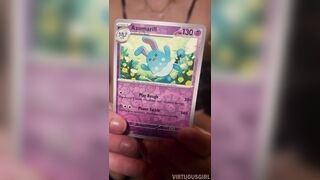 ASMR even more pokemon card opening! if I get a good one I'll show you my pussy...
