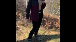 Public flashing in the forest!