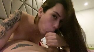 girl records herself sucking the boyfriend's best friend's cock
