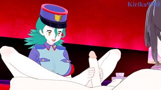 Officer Jenny and I have intense sex at a love hotel. - Pokémon Hentai