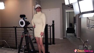 Behind the scenes with Rebel Lynn 2 Cocks in her pretty Pussy
