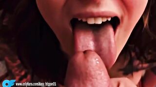 Sexy MILF gets a massive facial and swallows huge cumshot