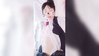 [climax] School Uniform Girl Gives a Blowjob in the Morning Sun. Finally, prodded hard and cum insid