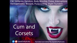 You Are Laced Up In A Corset And Blow/Finger your Herm Vampire Mistress F/A